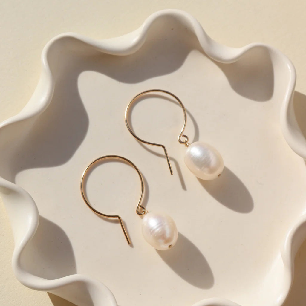 Cocoon Keshi Pearl Drop Earrings