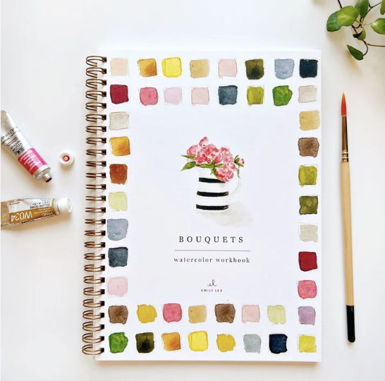 Bouquets Watercolor Workbook