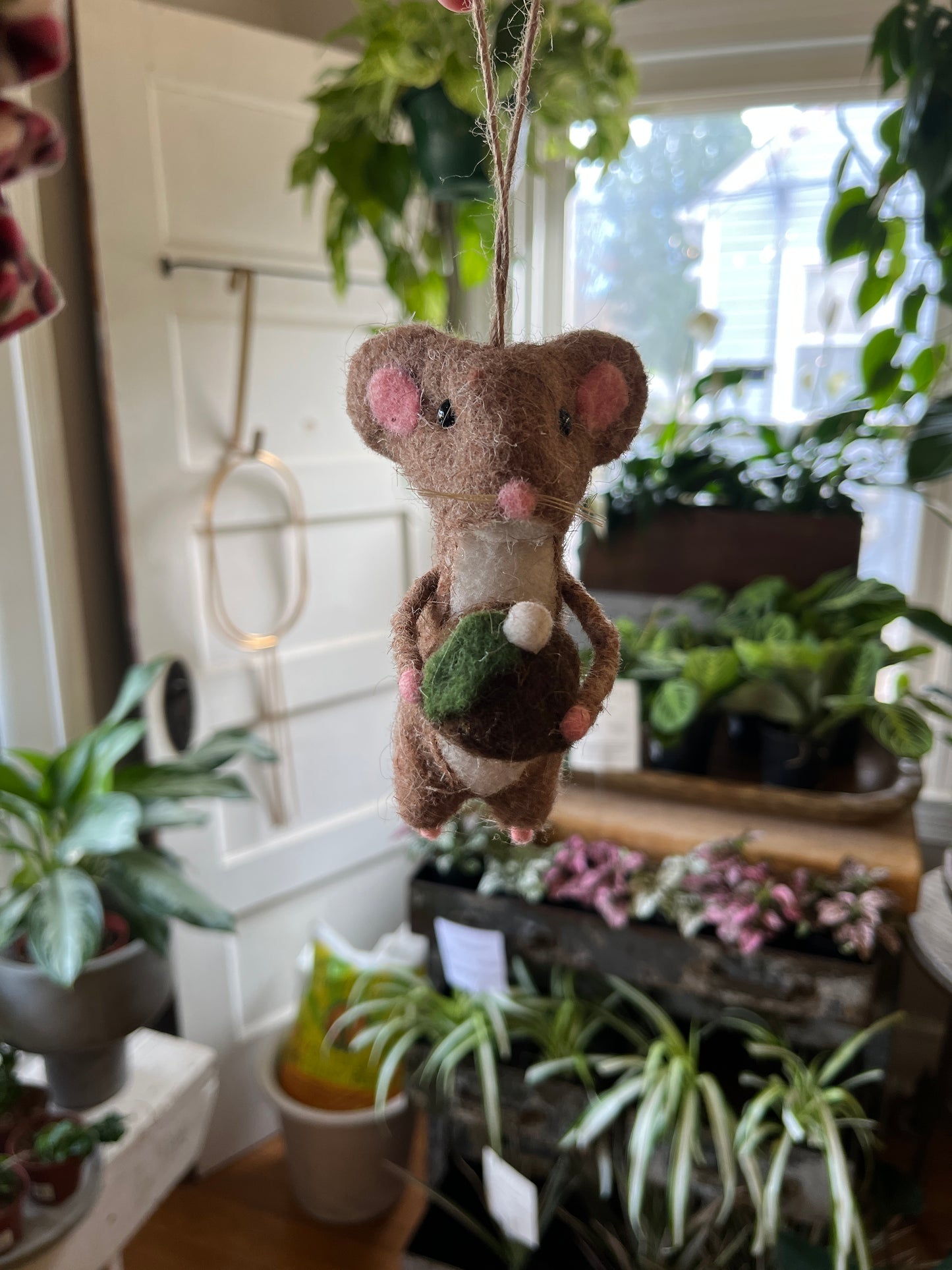 Mouse with Cake Ornament