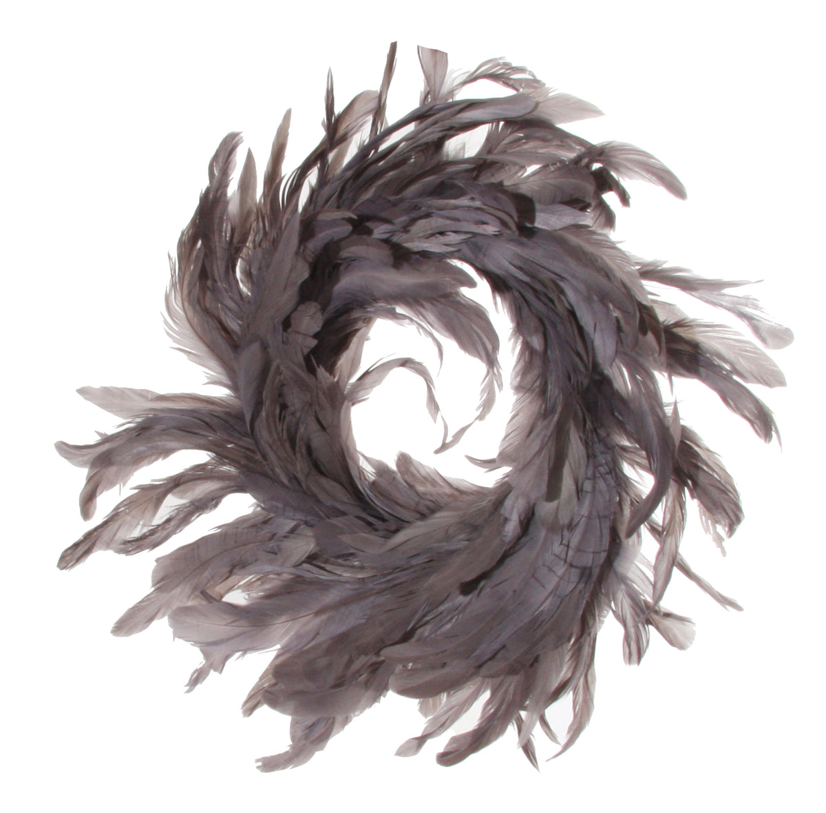 Feather Wreath Gray 1ft x 3.75"