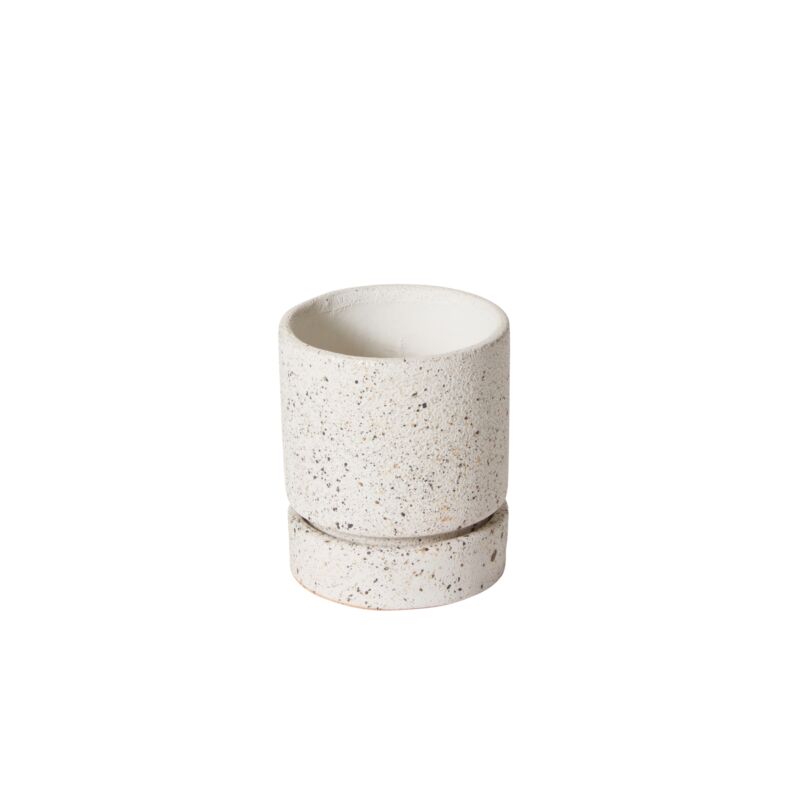 Nisha Pot with Saucer 3.5" x 3.75"