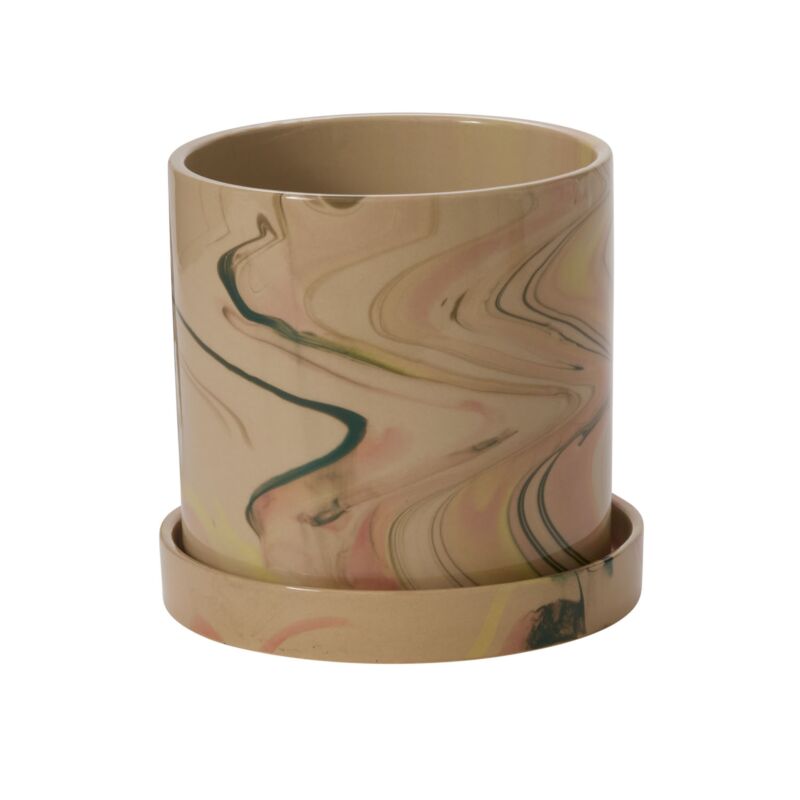 Melage Pot with Saucer 7.5"x 7"