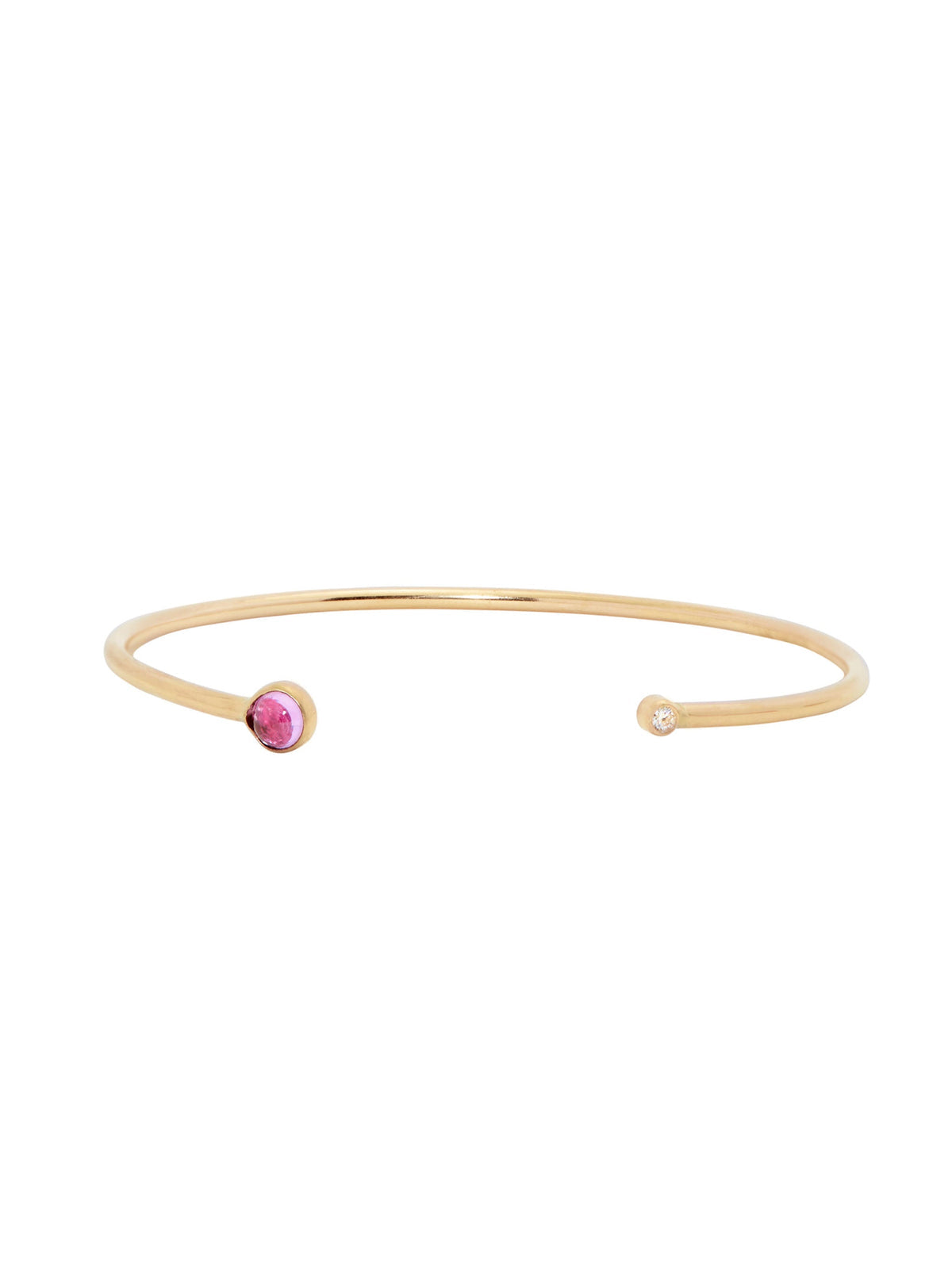 Pink & White Sapphire Cuff