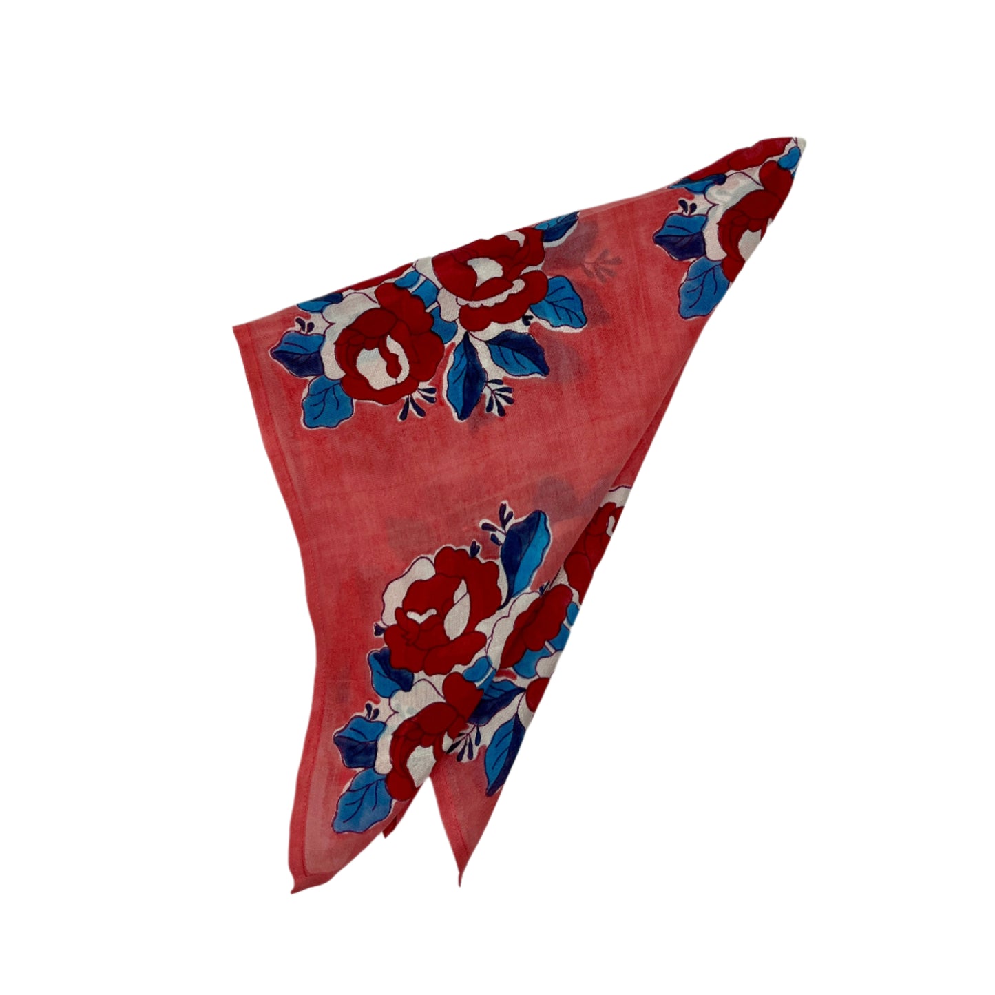 Block-Printed Silk Bandana