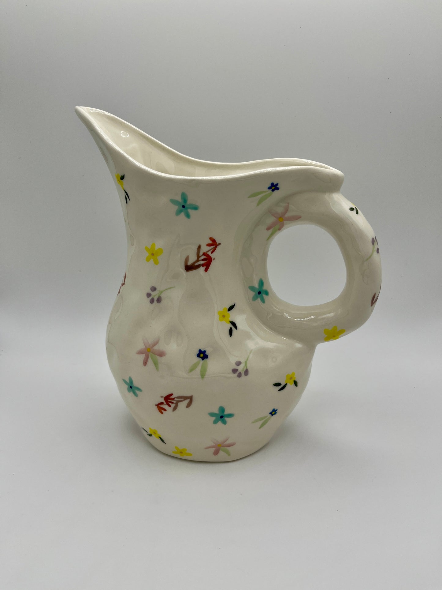 Ditsy Floral Pitcher 7.5"x 4"x 9.5"