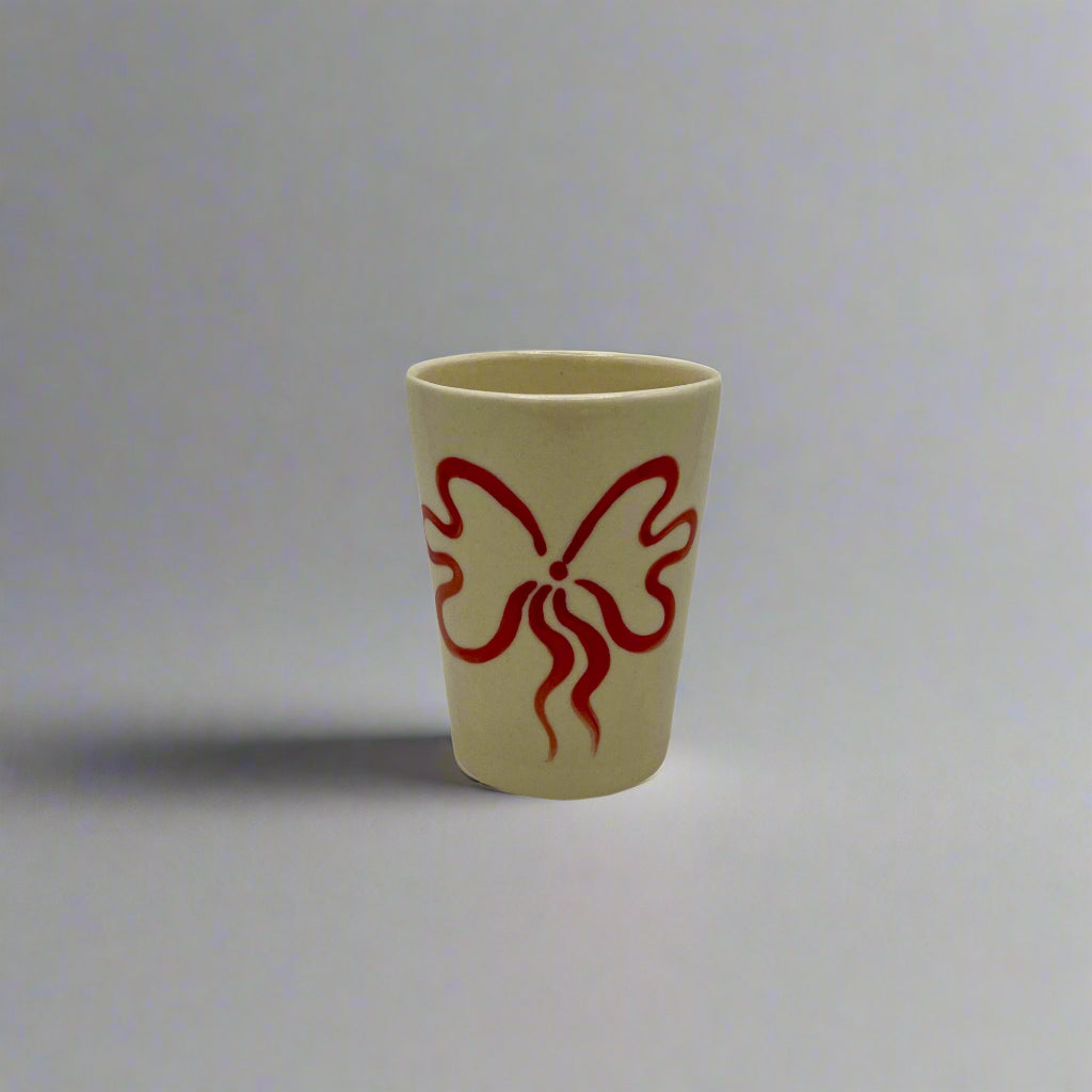 Hand Painted Ceramic Bow Cups