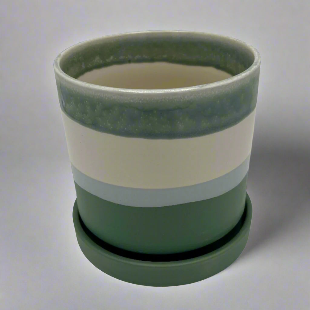Greer Pot with Saucer 5" x 4.5"