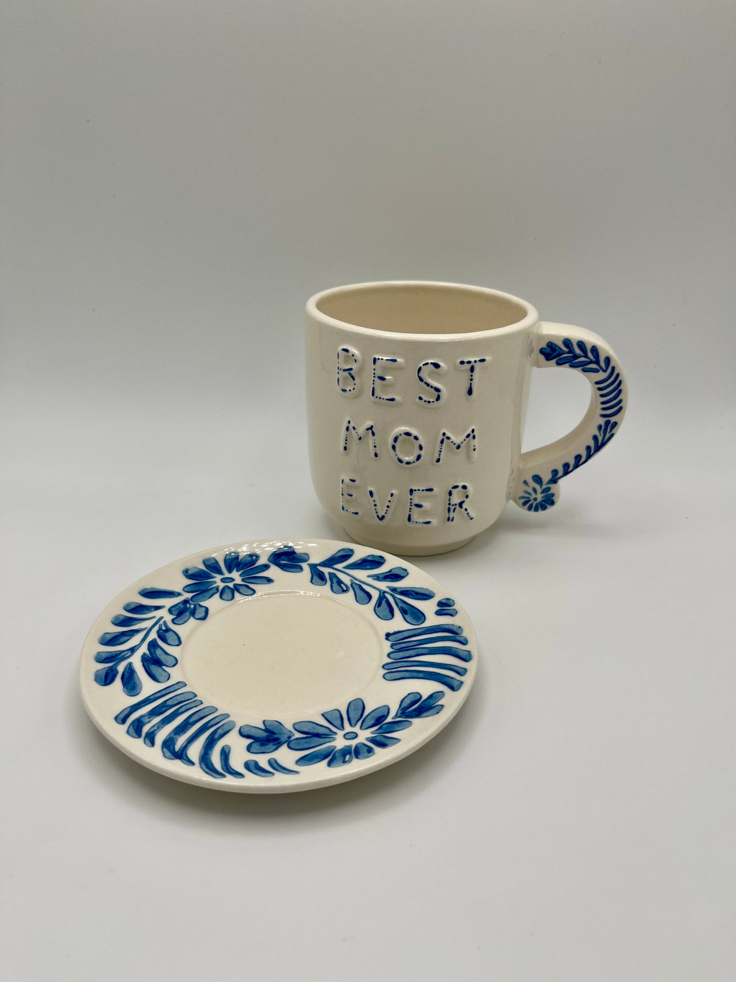 Best in Blue Mug with Saucer 6"x 5"x 4"