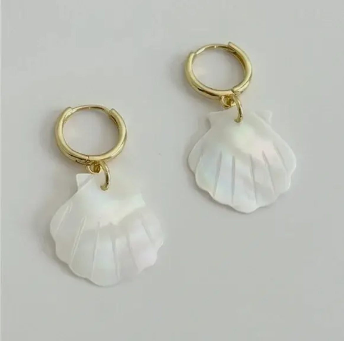 Scallop Hoop Earrings