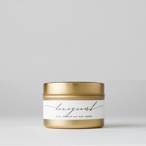 Honeycomb Tin Candle