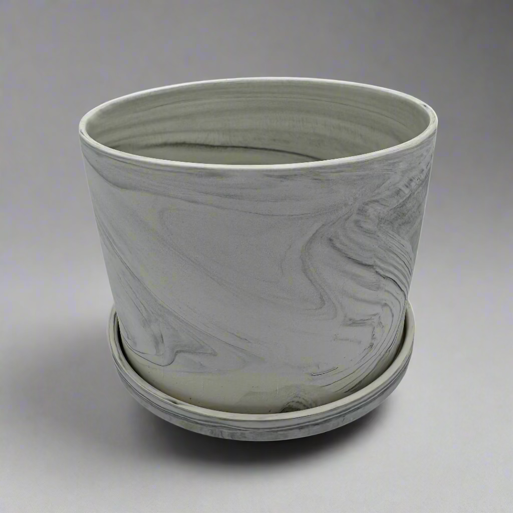 Marengo marbled pot, 7"