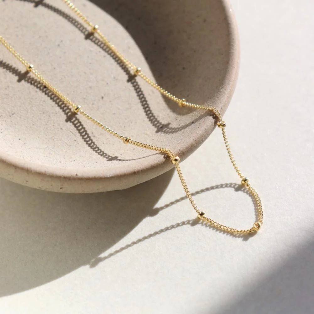 Polka Dot Chain - 14k Gold