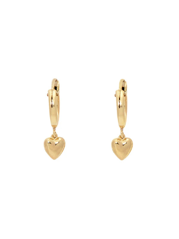Puffed Heart Hoops