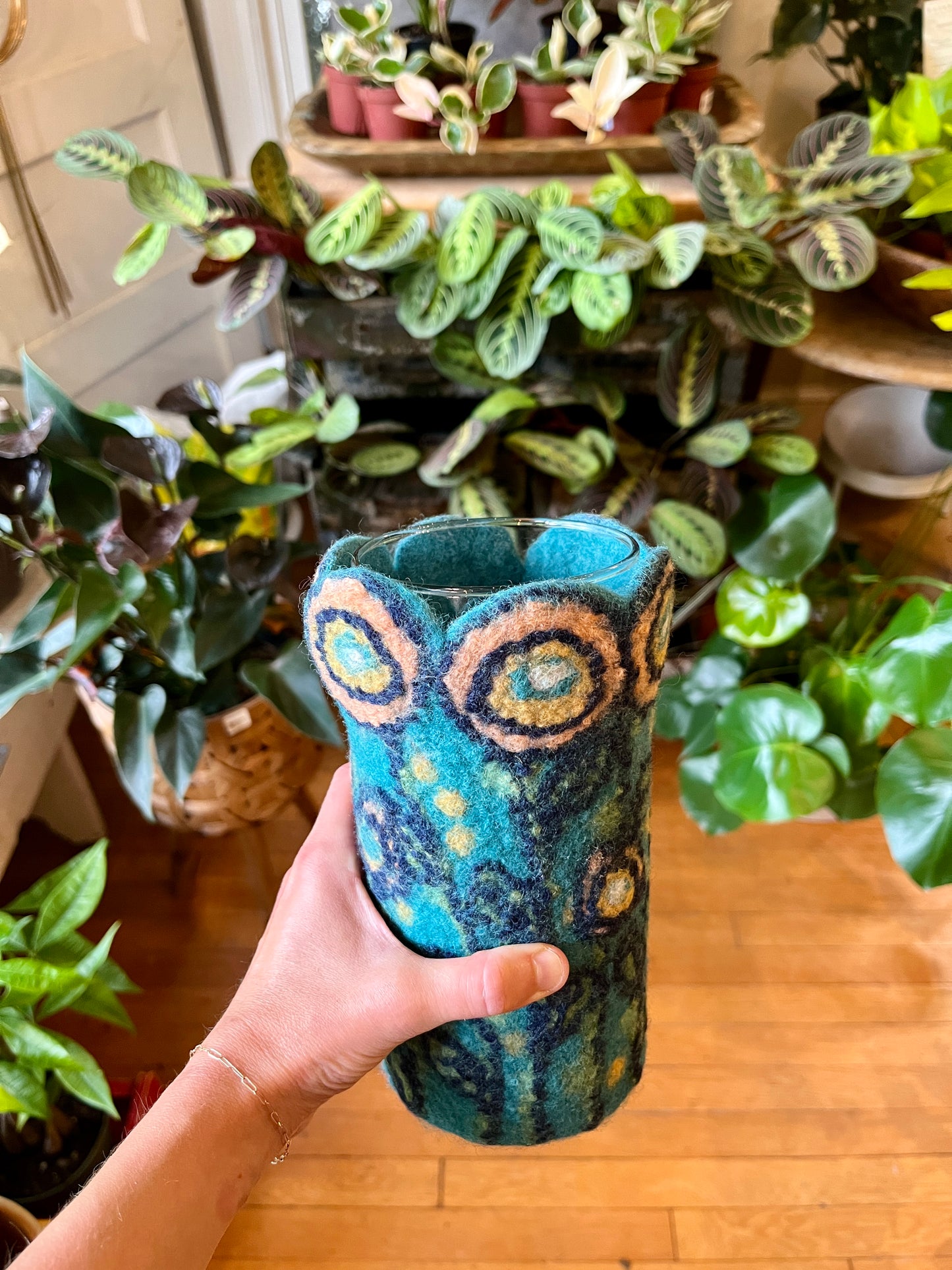 Medium Floral Felt Vases