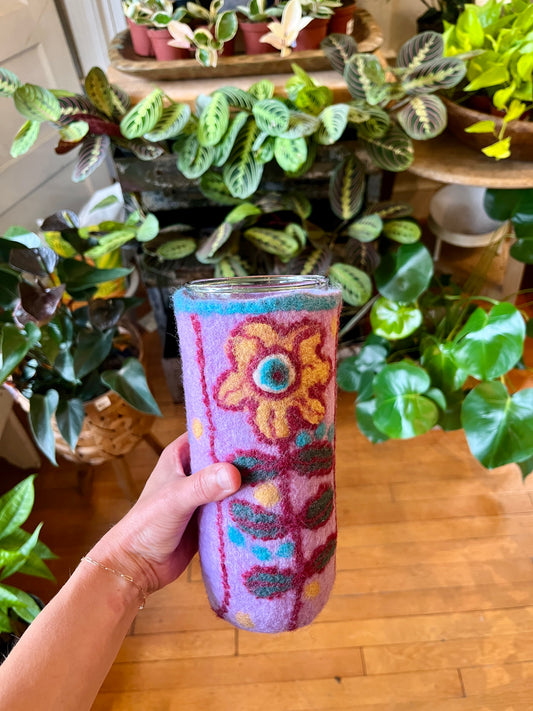 Medium Floral Felt Vases