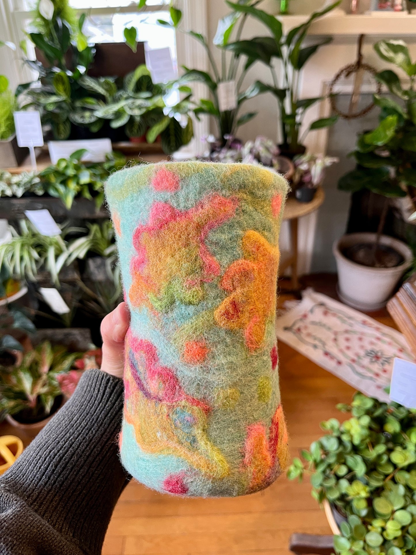 Medium Floral Felt Vases