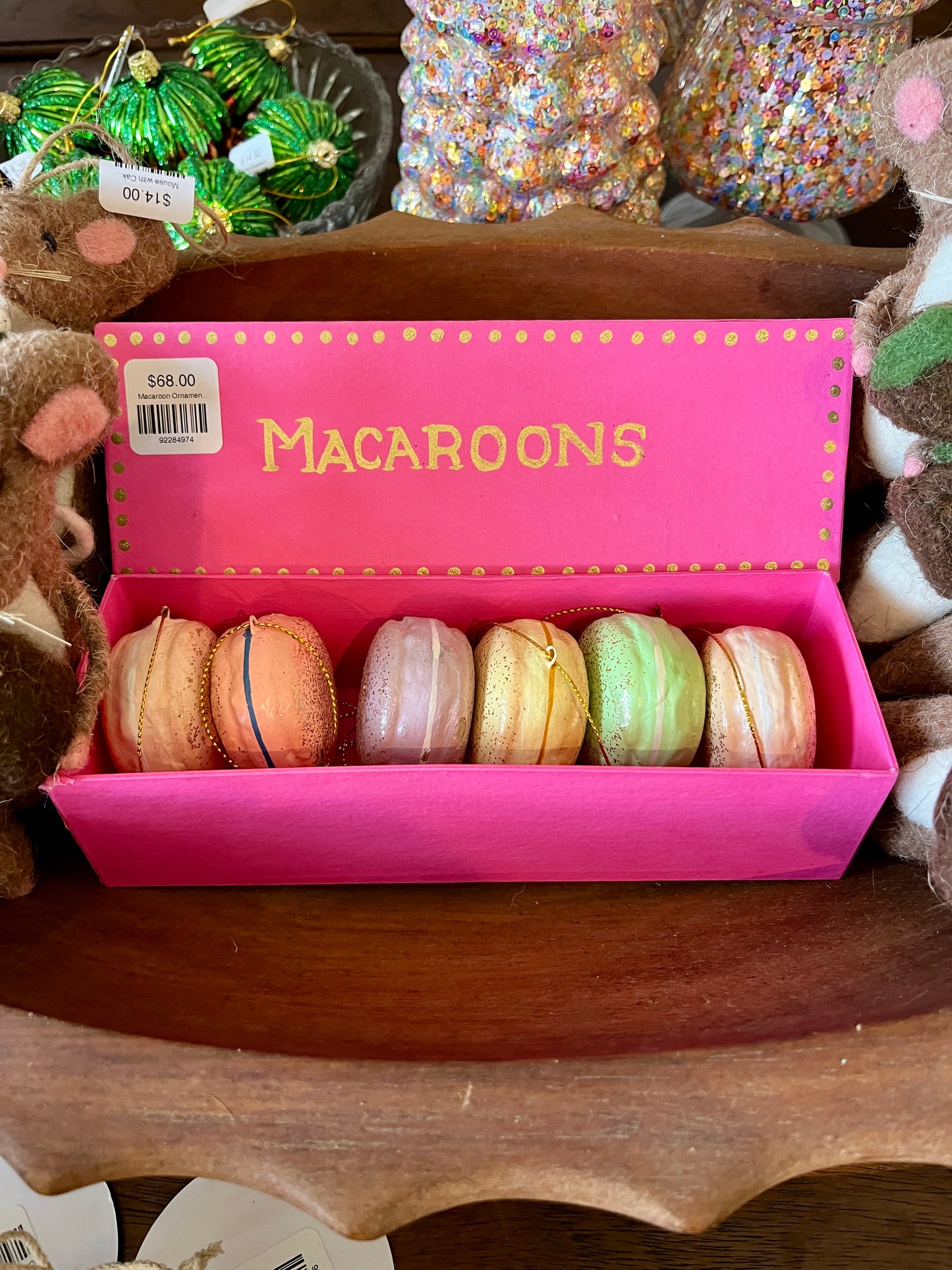 Macaroon Ornament Box (case of 6)