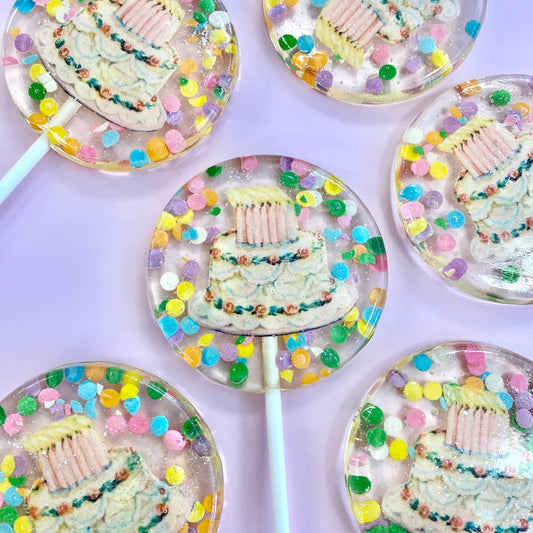 Vintage Birthday Cake Lollipops