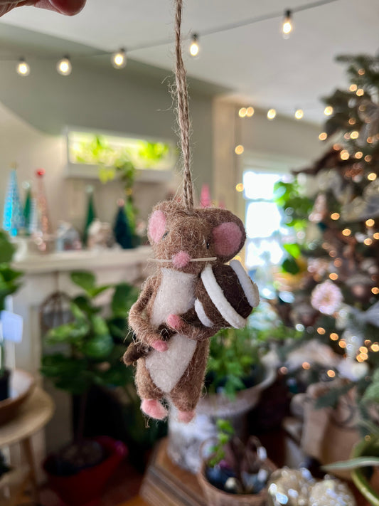 Felt Mouse with Candy Ornament