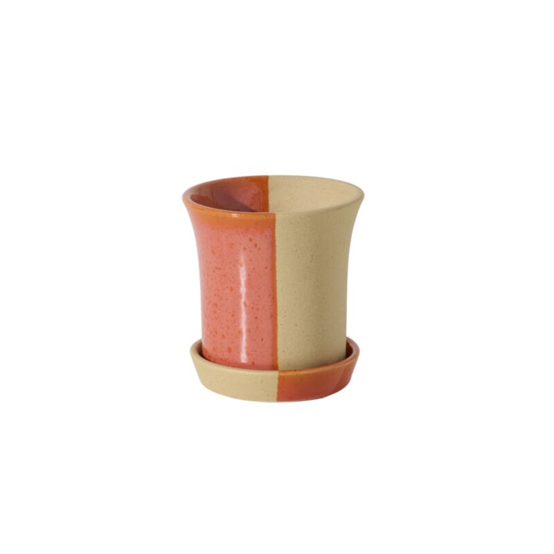 Rowen Pot with Saucer 5"x 5.25"