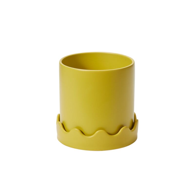 Pissaro Pot with Saucer 7.5"x 7.25"