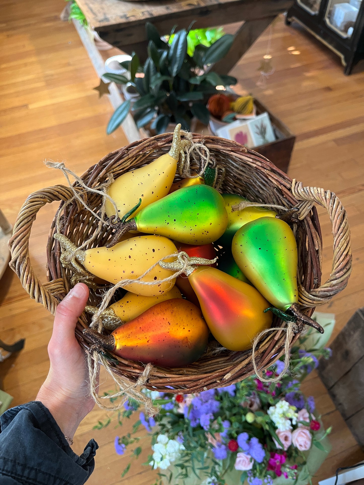 Orchard Pear Glass Ornament