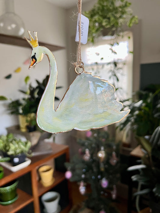 Metal Swan Ornament