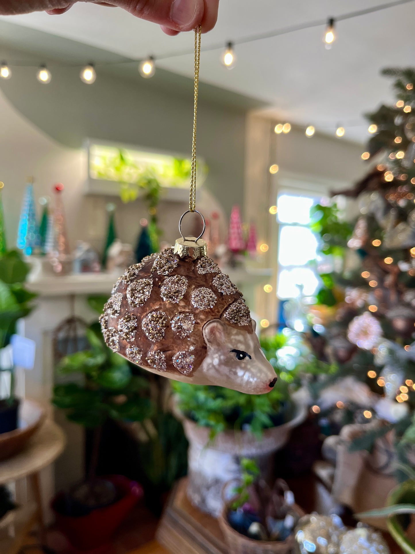 Glass Hedgehog Ornament