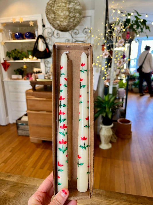 Studio E Bloom Hand-Painted Candlesticks