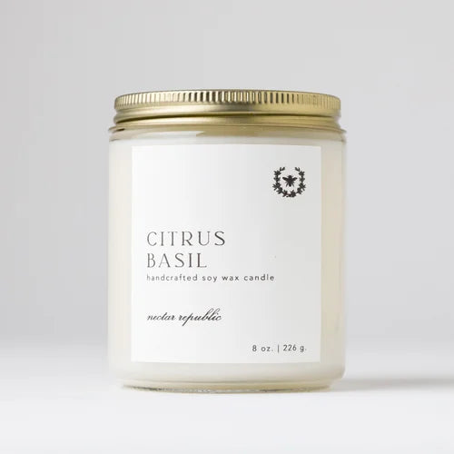 Citrus Basil Jar Candle