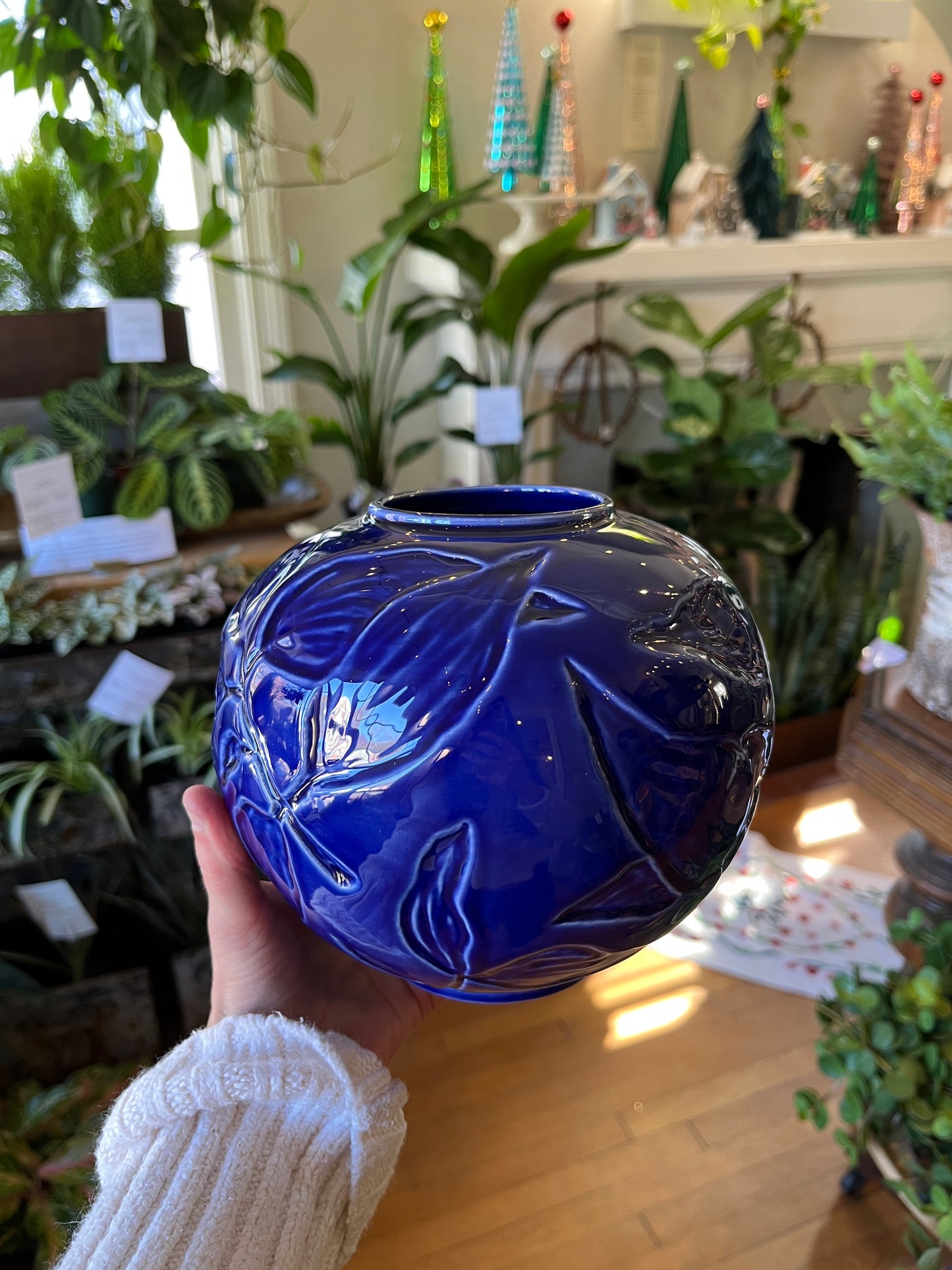 15cm Florita Glazed Agate Blue