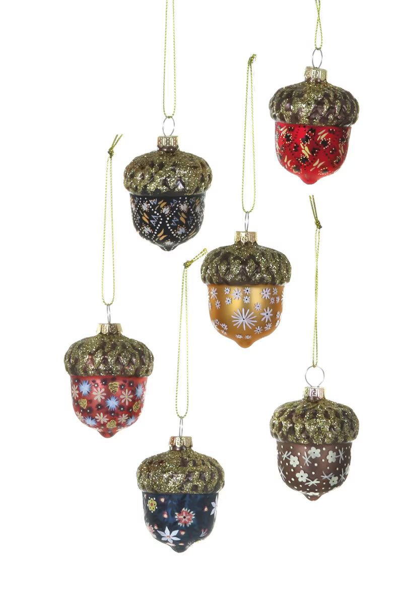 Homespun Acorns Ornament