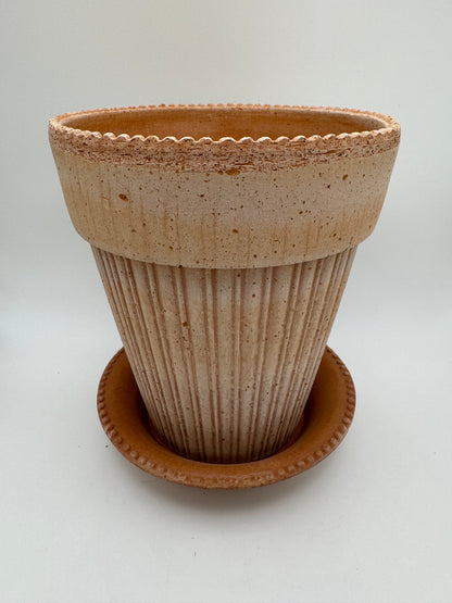 18cm Simona Terra Cotta Pot & Saucer