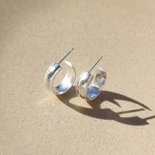 Lainey Hoop Earrings - Sterling Silver