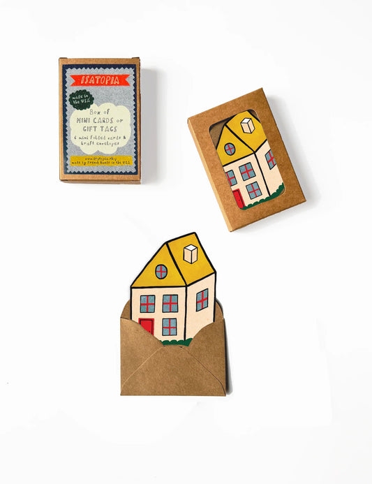 Isatopia Mini Cards with Envelopes- Houses