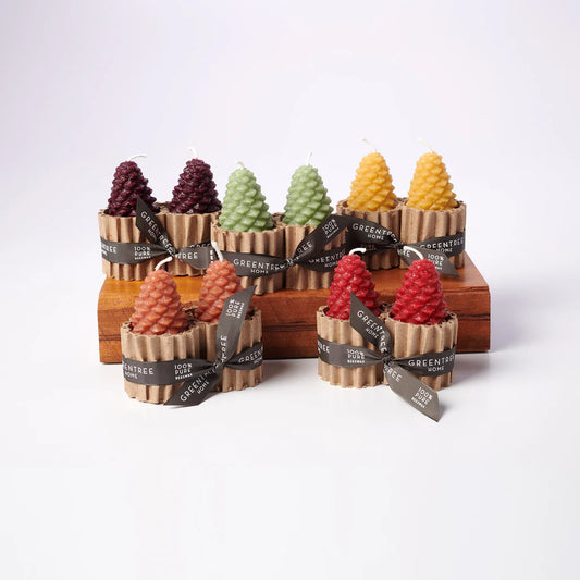 Beeswax Pinecone Candle, Small