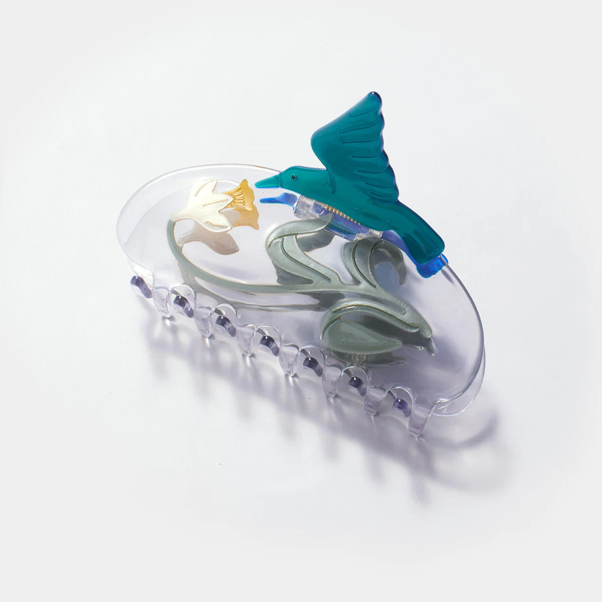 Narcissus Flower & Hummingbird Hair Claw – Botanologica