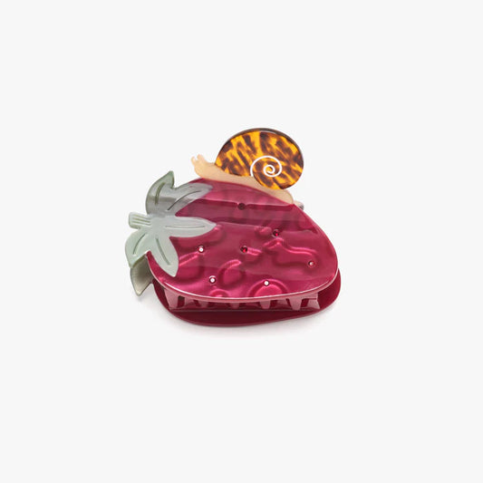 Strawberry Garden Snail Hair Claw Clip