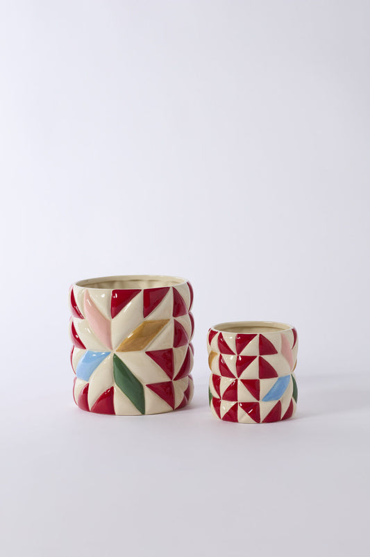 Cozy Quilt Pot 7.25" x 7"