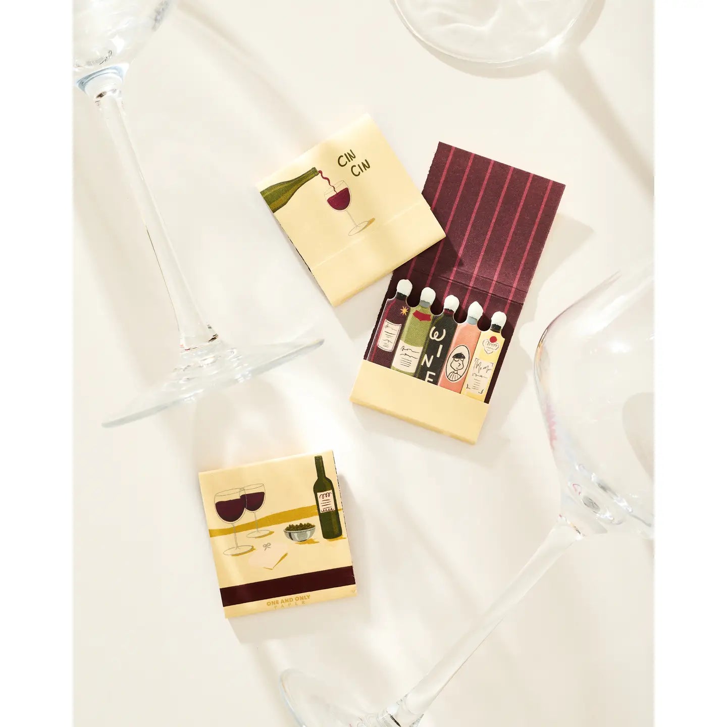 Wine Printed Stem Matchbook