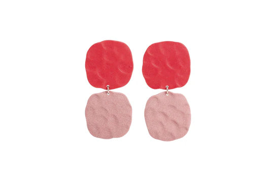 Soft Square Earrings - Poppy + Lilac