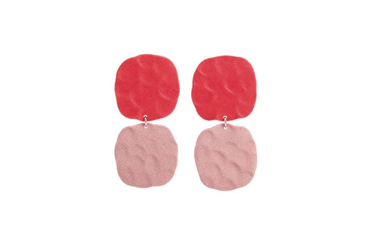 Soft Square Earrings - Poppy + Lilac