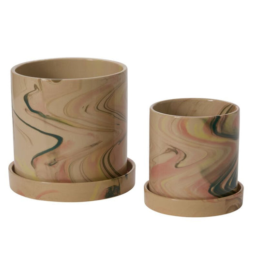 Melage Pot w/ Saucer 5.5" x 5.5"